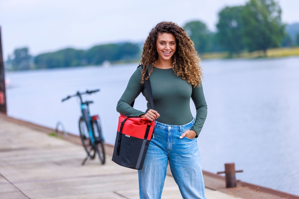 Newlooxs sacoche Nyborg single noire / rouge