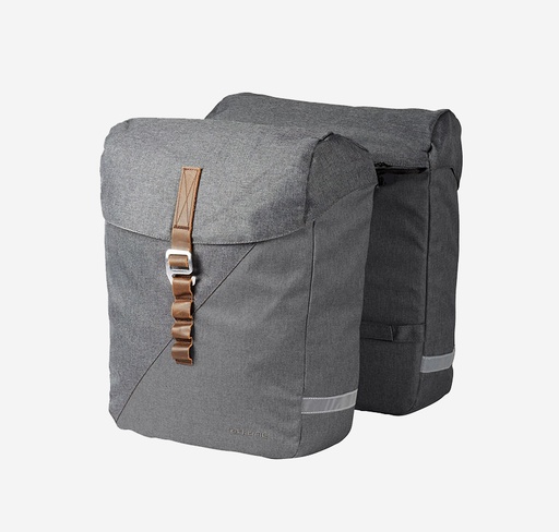 [0200-001] Racktime sacoche double HEDA snap it 1.0 gris